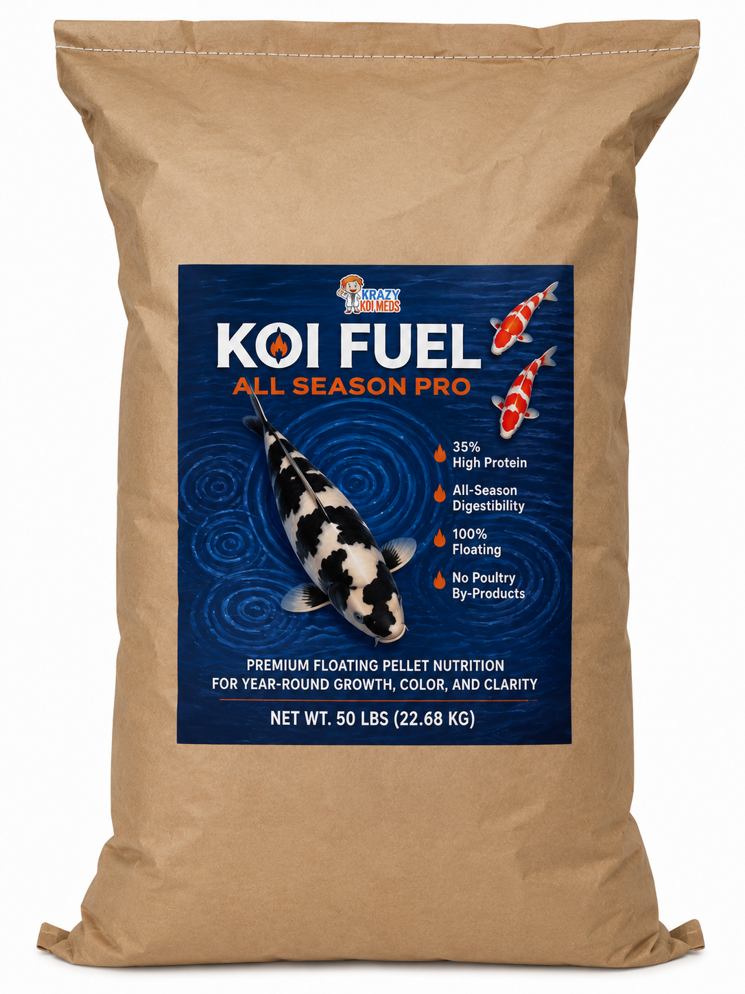 Koi Fuel- All season Pro - 50 Lb - Premium Koi Food (KF)