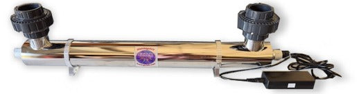 NishikigoiUV-H80 80 watt amalgam uv unit with stainless steel construction and dual connectors.